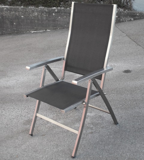 Cchaise pliante, hauteur du sige 42 dossier 115cm